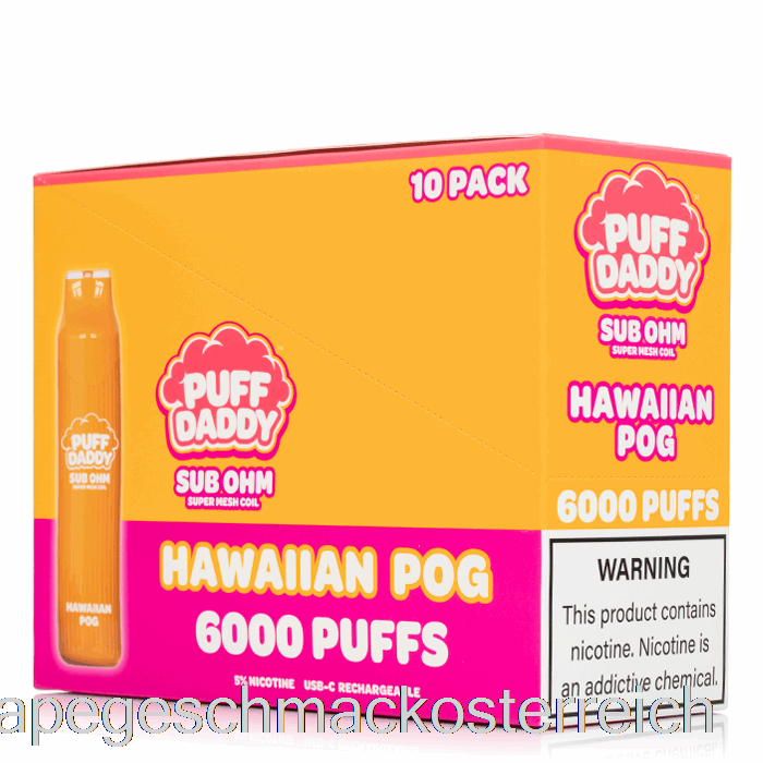 [10er-Pack] Puff Daddy 6000 Einweg-Vape-Geschmack